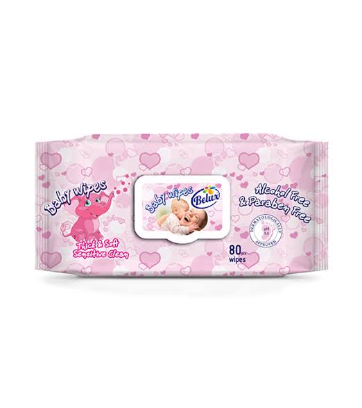 Belux Baby Pink 80ps Wipes — Per stuk